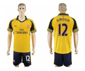 Arsenal #12 Giroud Away Soccer Club Jersey