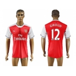 Arsenal #12 Giroud Home Soccer Club Jersey3