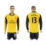 Arsenal #13 Ospina Away Long Sleeves Soccer Club Jersey