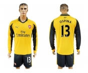 Arsenal #13 Ospina Away Long Sleeves Soccer Club Jersey