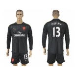 Arsenal #13 Ospina Black Long Sleeves Goalkeeper Soccer Club Jersey