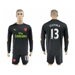 Arsenal #13 Ospina Black Long Sleeves Goalkeeper Soccer Country Jersey