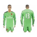 Arsenal #13 Ospina Green Goalkeeper Long Sleeves Soccer Club Jersey