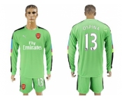 Arsenal #13 Ospina Green Goalkeeper Long Sleeves Soccer Club Jersey