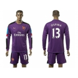 Arsenal #13 Ospina Purple Goalkeeper Long Sleeves Soccer Club Jersey