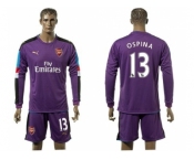 Arsenal #13 Ospina Purple Goalkeeper Long Sleeves Soccer Club Jersey