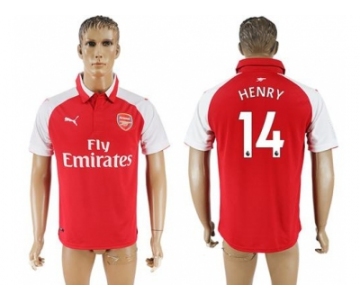 Arsenal #14 Henry Home Soccer Club Jersey1