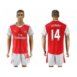 Arsenal #14 Henry Home Soccer Club Jersey2