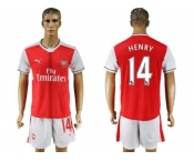 Arsenal #14 Henry Home Soccer Club Jersey2