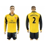 Arsenal #2 Debuchy Away Long Sleeves Soccer Club Jersey