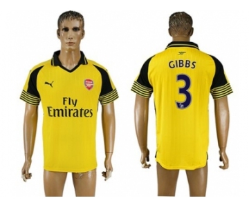 Arsenal #3 Gibbs Away Soccer Club Jersey1