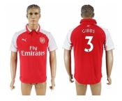 Arsenal #3 Gibbs Home Soccer Club Jersey1