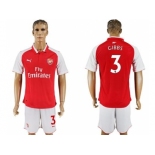 Arsenal #3 Gibbs Home Soccer Club Jersey