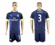 Arsenal #3 Gibbs Sec Away Soccer Club Jersey2