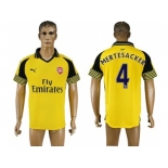 Arsenal #4 Mertesacker Away Soccer Club Jersey1