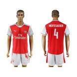 Arsenal #4 Mertesacker Champions League Home Soccer Club Jersey