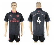 Arsenal #4 Mertesacker Sec Away Soccer Club Jersey