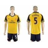 Arsenal #5 Gabriel Away Soccer Club Jersey