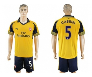 Arsenal #5 Gabriel Away Soccer Club Jersey