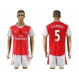 Arsenal #5 Gabriel Home Soccer Club Jersey2