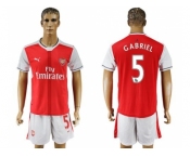 Arsenal #5 Gabriel Home Soccer Club Jersey2