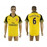 Arsenal #6 Koscielny Away Soccer Club Jersey1