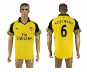 Arsenal #6 Koscielny Away Soccer Club Jersey1