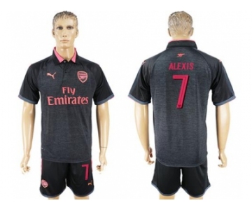 Arsenal #7 Alexis Black Red Soccer Club Jersey