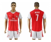 Arsenal #7 Alexis Champions League Home Soccer Club Jersey