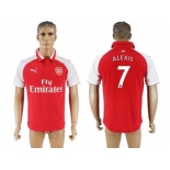 Arsenal #7 Alexis Home Soccer Club Jersey1