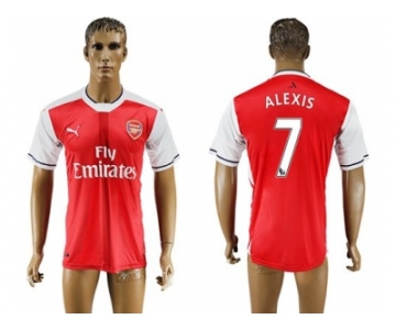 Arsenal #7 Alexis Home Soccer Club Jersey3