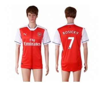 Arsenal #7 Rosicky Home Soccer Club Jersey