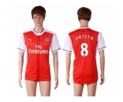 Arsenal #8 Arteta Home Soccer Club Jersey