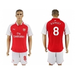 Arsenal #8 Ramsey Home Soccer Club Jersey