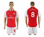 Arsenal #8 Ramsey Home Soccer Club Jersey