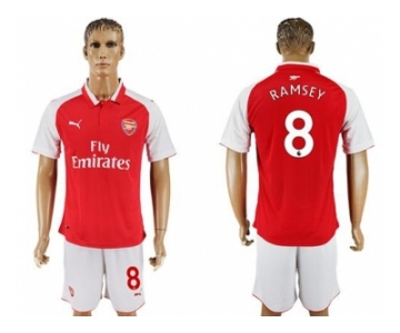 Arsenal #8 Ramsey Home Soccer Club Jersey