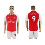 Arsenal #9 Lucas Home Soccer Club Jersey