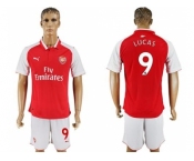 Arsenal #9 Lucas Home Soccer Club Jersey