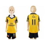 Arsenal #11 Ozil Away Kid Soccer Club Jersey