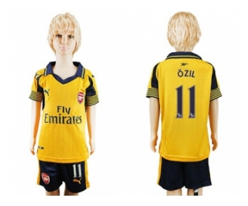 Arsenal #11 Ozil Away Kid Soccer Club Jersey