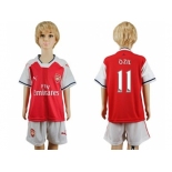 Arsenal #11 Ozil Home Kid Soccer Club Jersey1