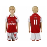 Arsenal #11 Ozil Home Kid Soccer Club Jersey