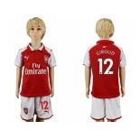 Arsenal #12 Giroud Home Kid Soccer Club Jersey