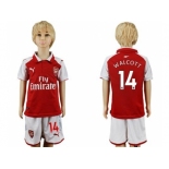 Arsenal #14 Walcott Home Kid Soccer Club Jersey