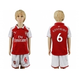 Arsenal #6 Koscielny Home Kid Soccer Club Jersey