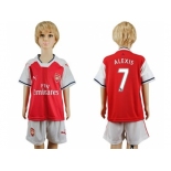 Arsenal #7 Alexis Home Kid Soccer Club Jersey1