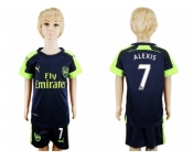 Arsenal #7 Alexis Sec Away Kid Soccer Club Jersey