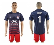 Lyon #1 Lopes Away Soccer Club Jersey