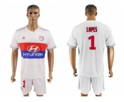 Lyon #1 Lopes Home Soccer Club Jersey