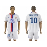 Lyon #10 Lacazette Home Soccer Club Jersey2